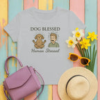 Dog Blessed Human Stressed T-Shirts Sport Grey T-shirt