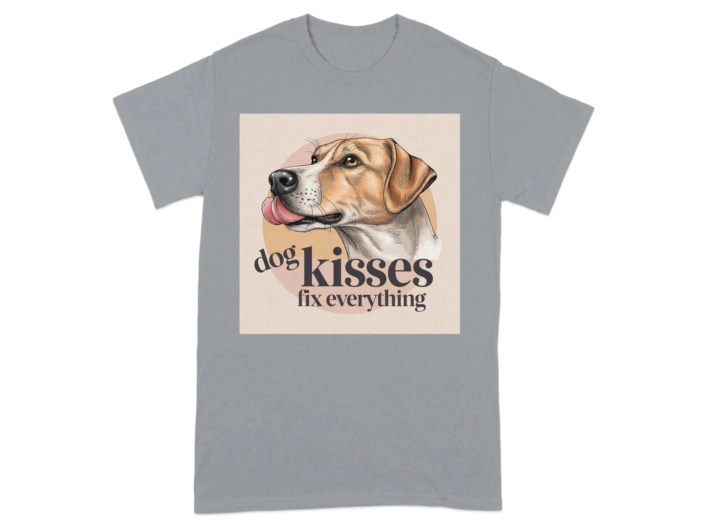 Dog Kisses Fix Everything T-Shirts Gravel T-shirt