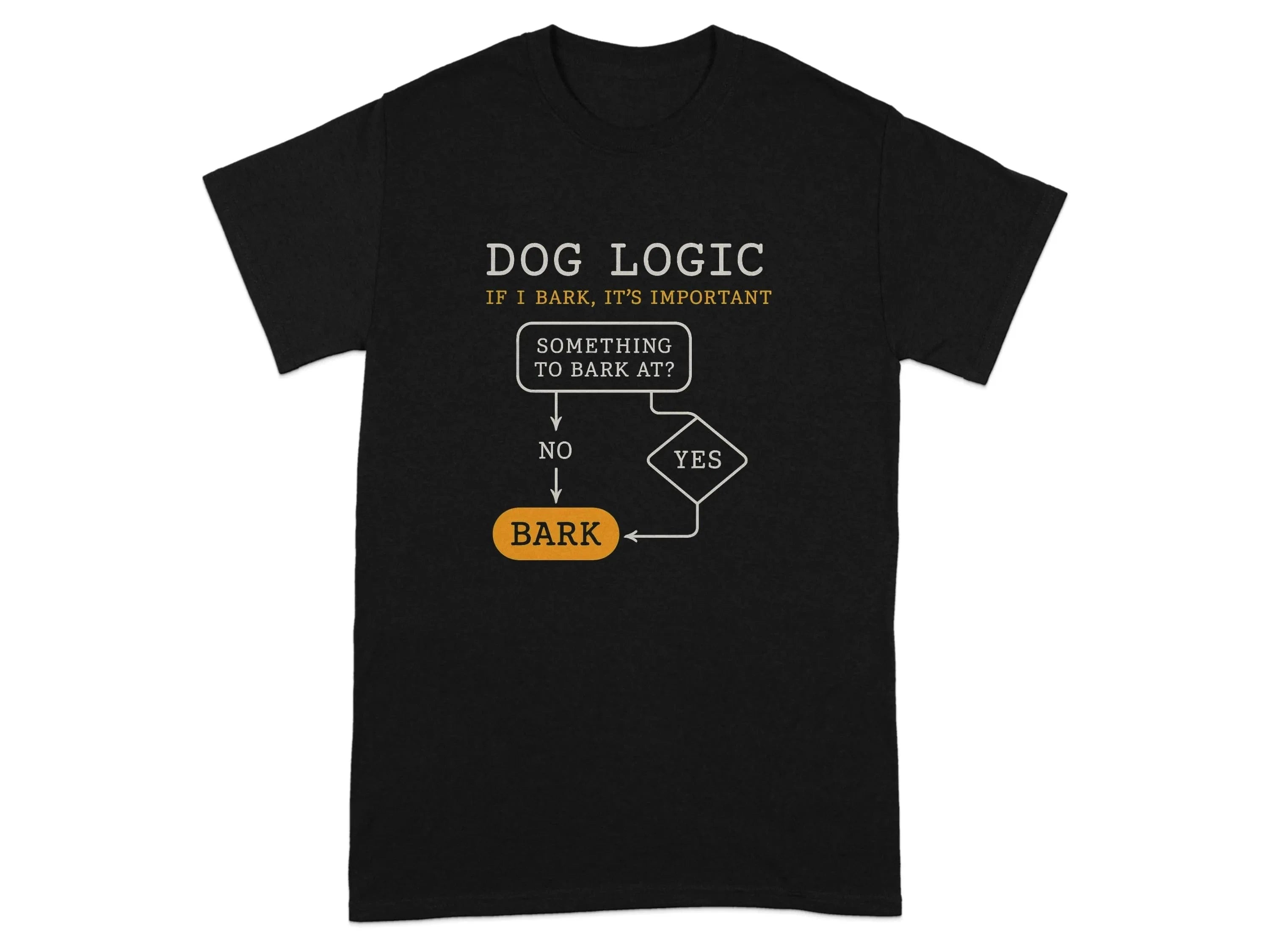 Dog Logic Something to Bark At T-Shirts Black T-shirt