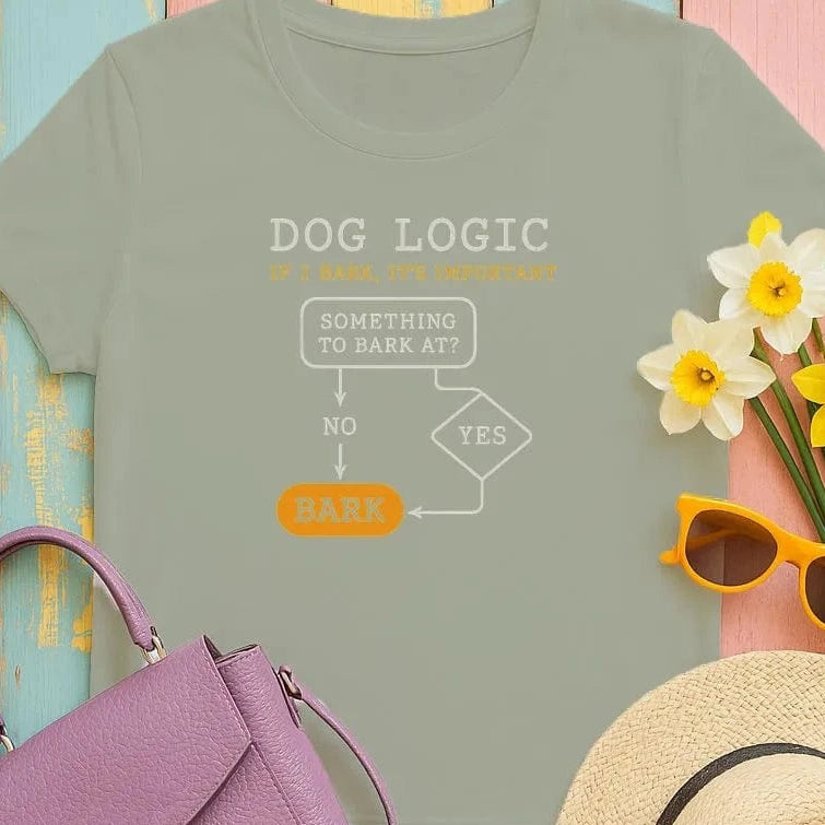 Dog Logic Something to Bark At T-Shirts Military Green T-shirt