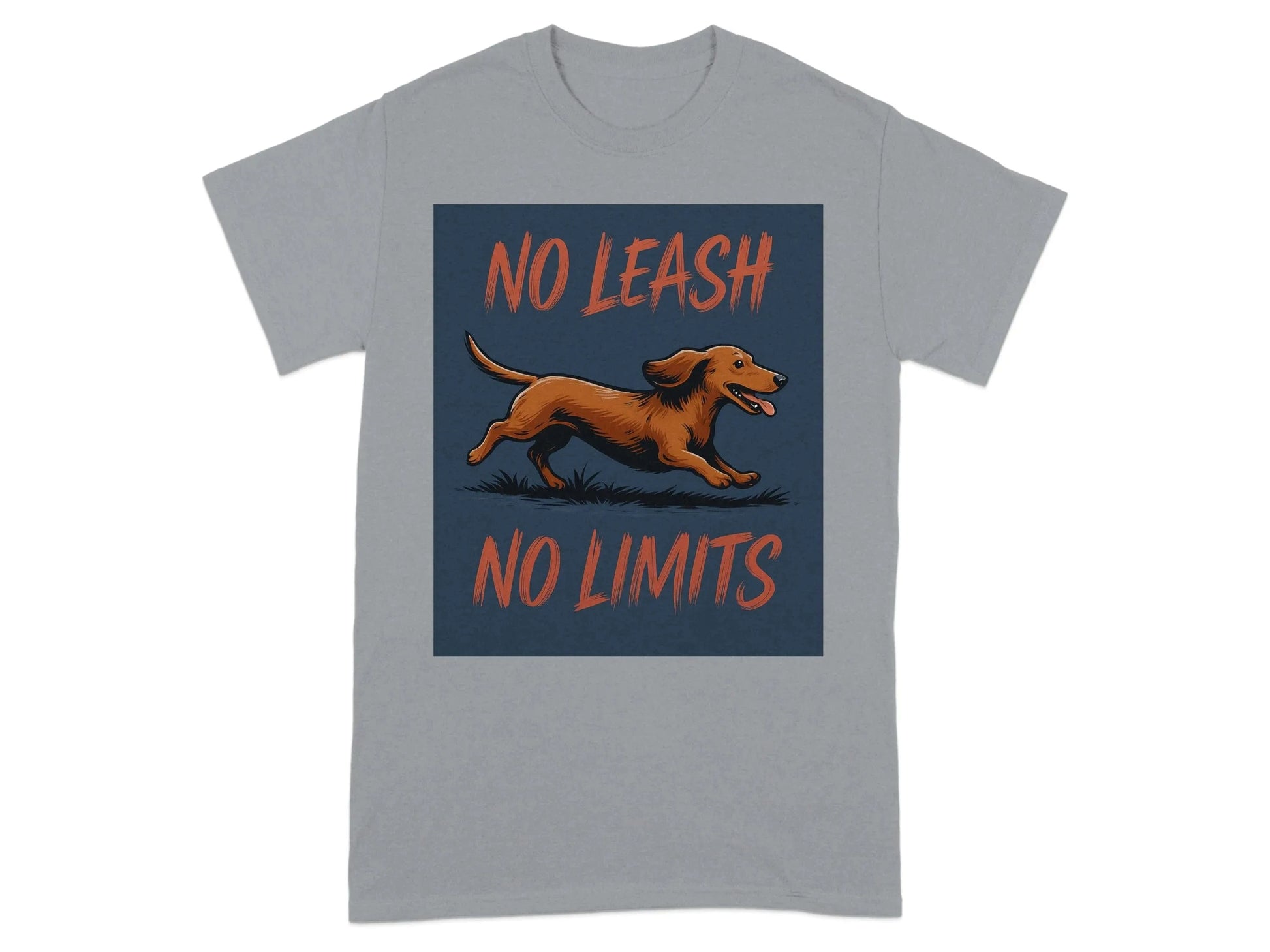 Dog No Leash No Limits Dachshund T-Shirts T-shirt