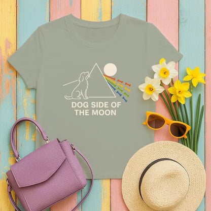 Dog Side of the Moon T-Shirts Military Green T-shirt