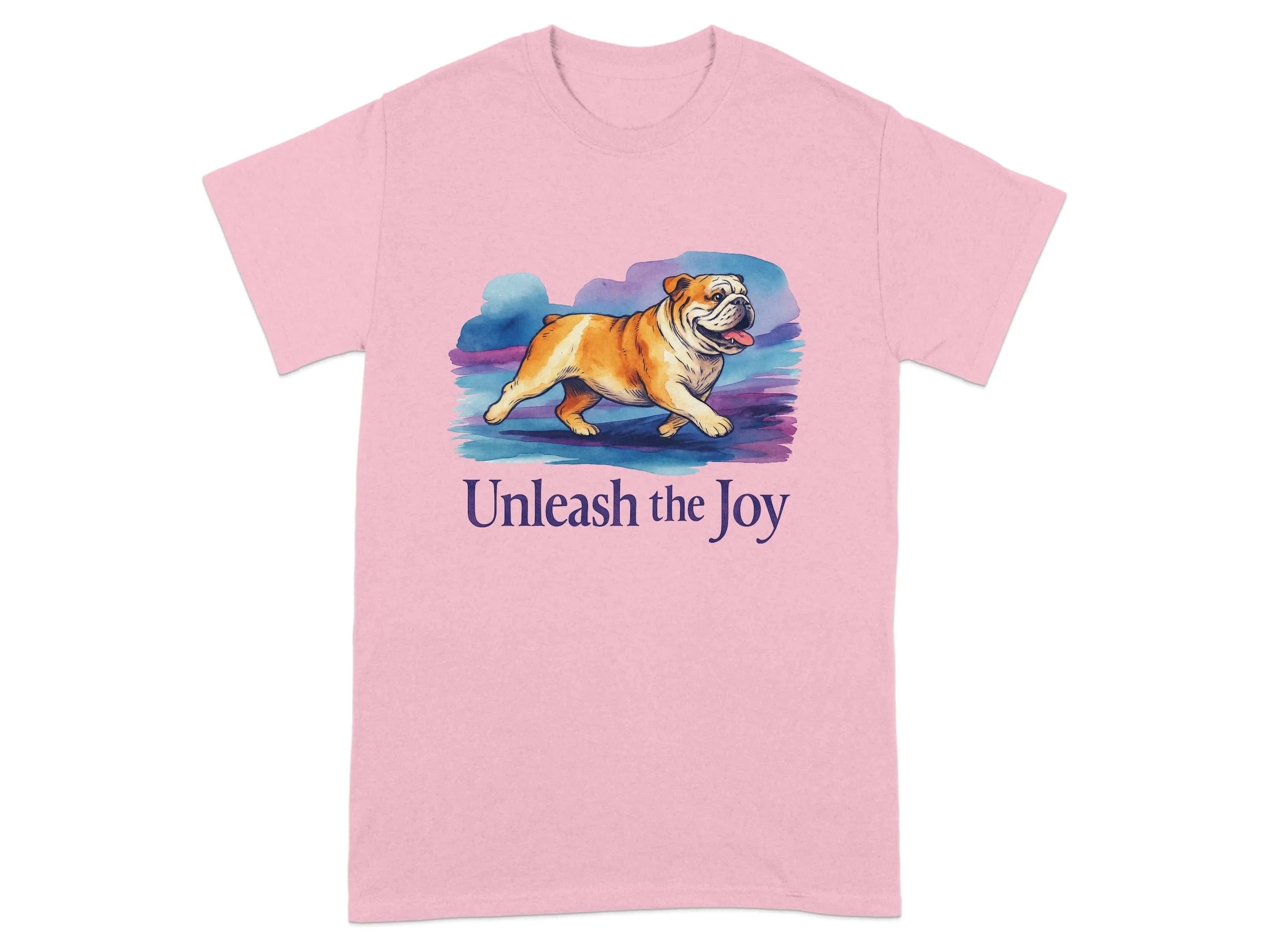 Dog Unleash The Joy Bulldog T-Shirts T-shirt