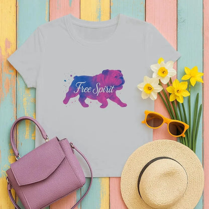 English Bulldog Free Spirit T-Shirts Gravel T-shirt