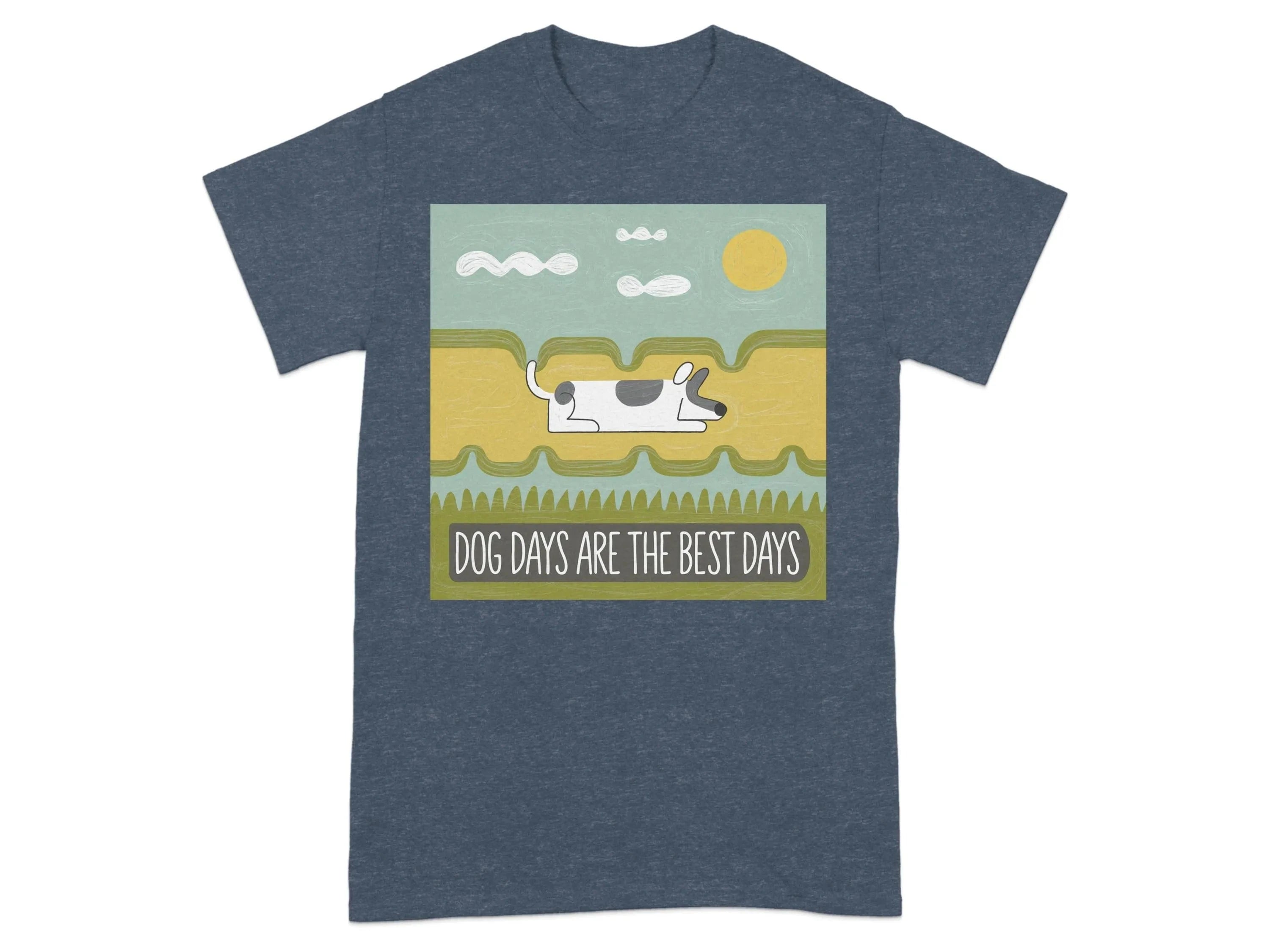 Enjoy the Sunniest Days with Dog Days T-Shirts Heather Navy T-shirt