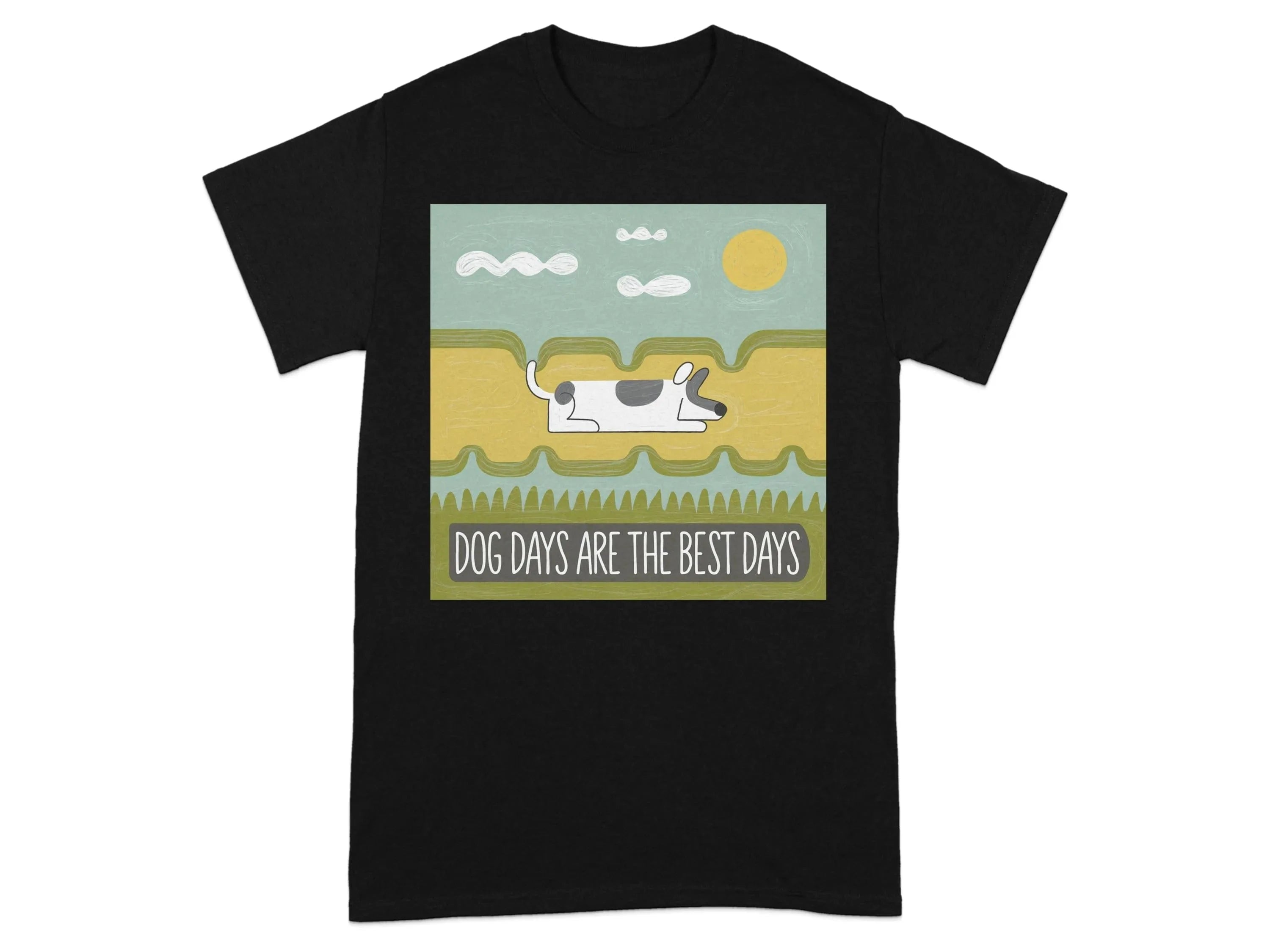 Enjoy the Sunniest Days with Dog Days T-Shirts Black T-shirt