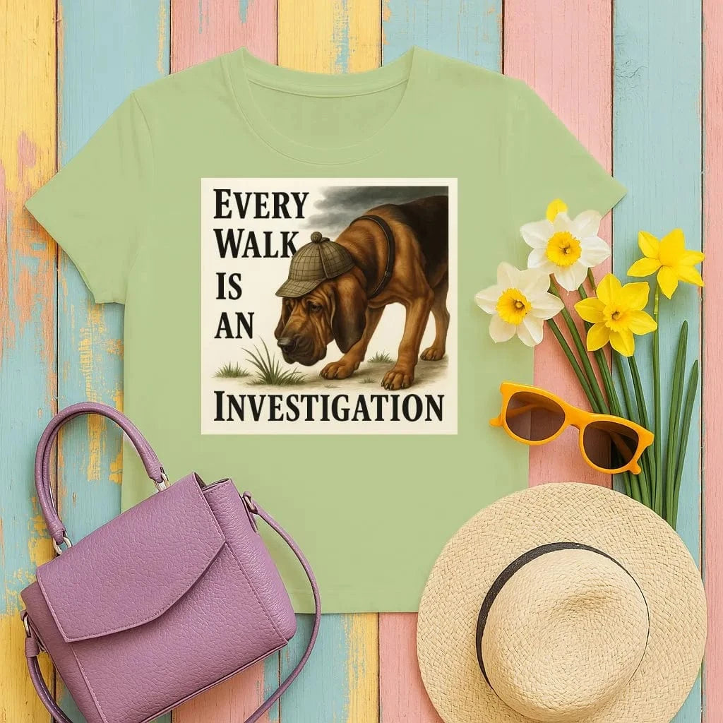 Every Walk Is An Investigation Bloodhound T-Shirt Kiwi T-shirt