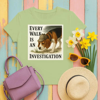 Every Walk Is An Investigation Detective Beagle T-Shirt Kiwi T-shirt