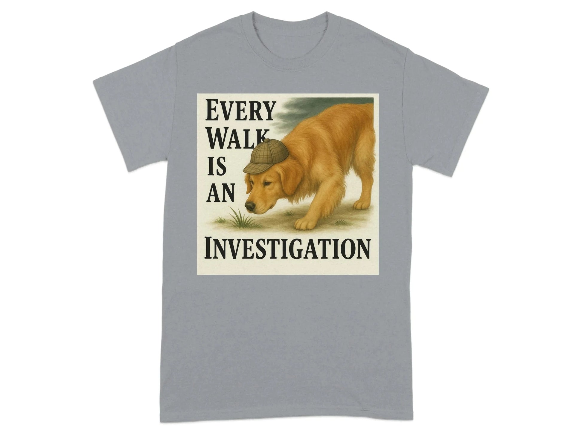 Every Walk Is An Investigation Golden Retriever T-Shirt T-shirt