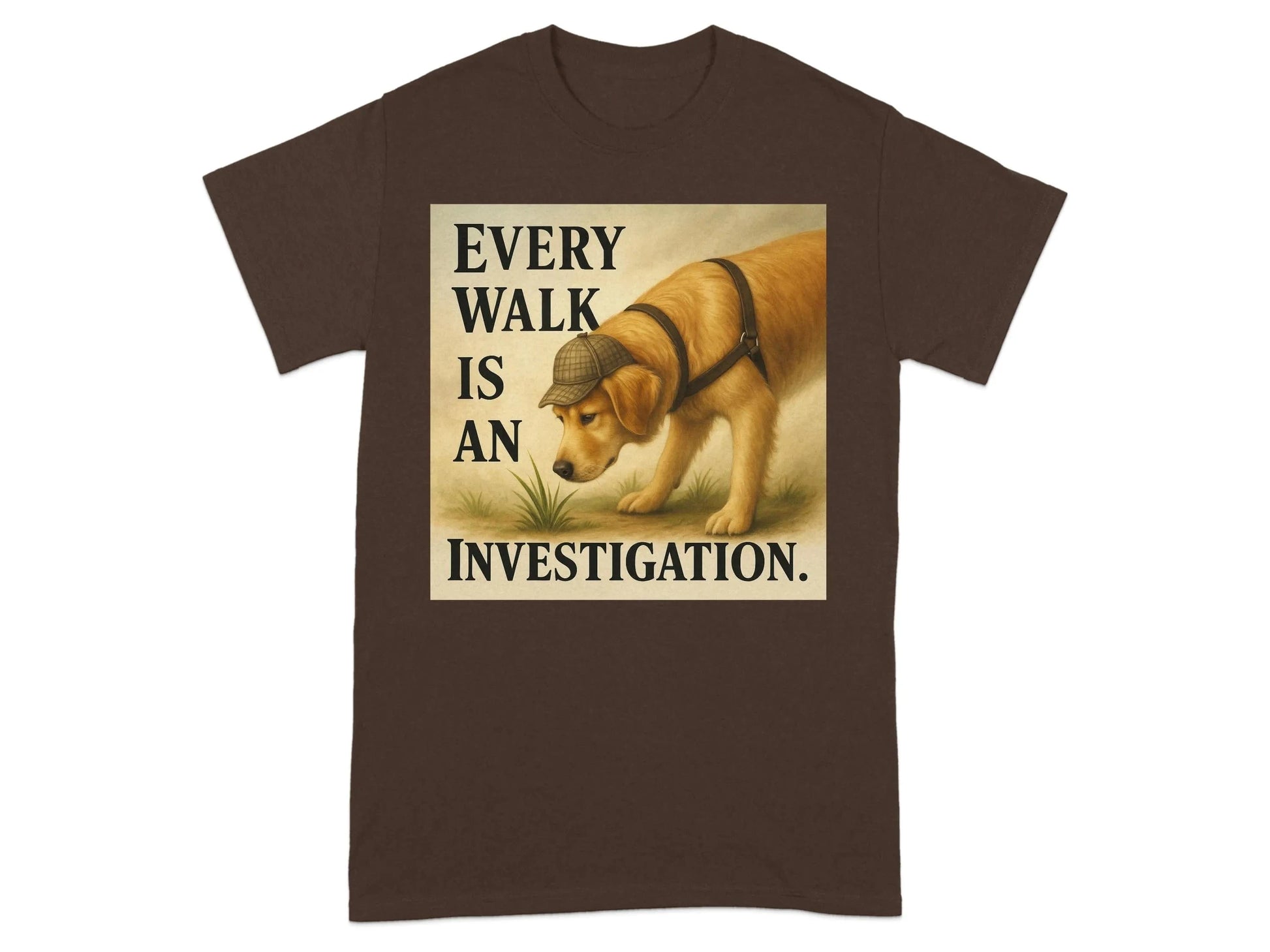 Every Walk Is An Investigation Golden Retriever T-Shirts T-shirt