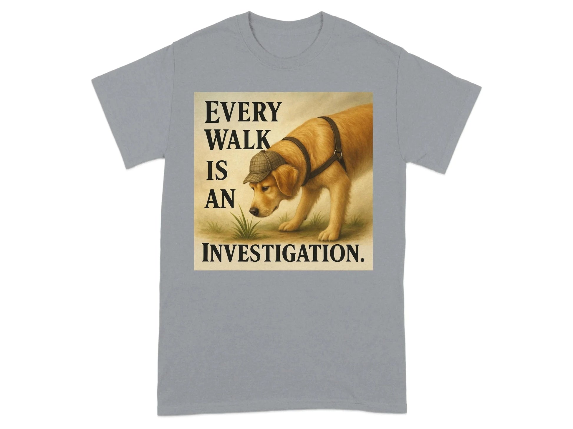 Every Walk Is An Investigation Golden Retriever T-Shirts T-shirt