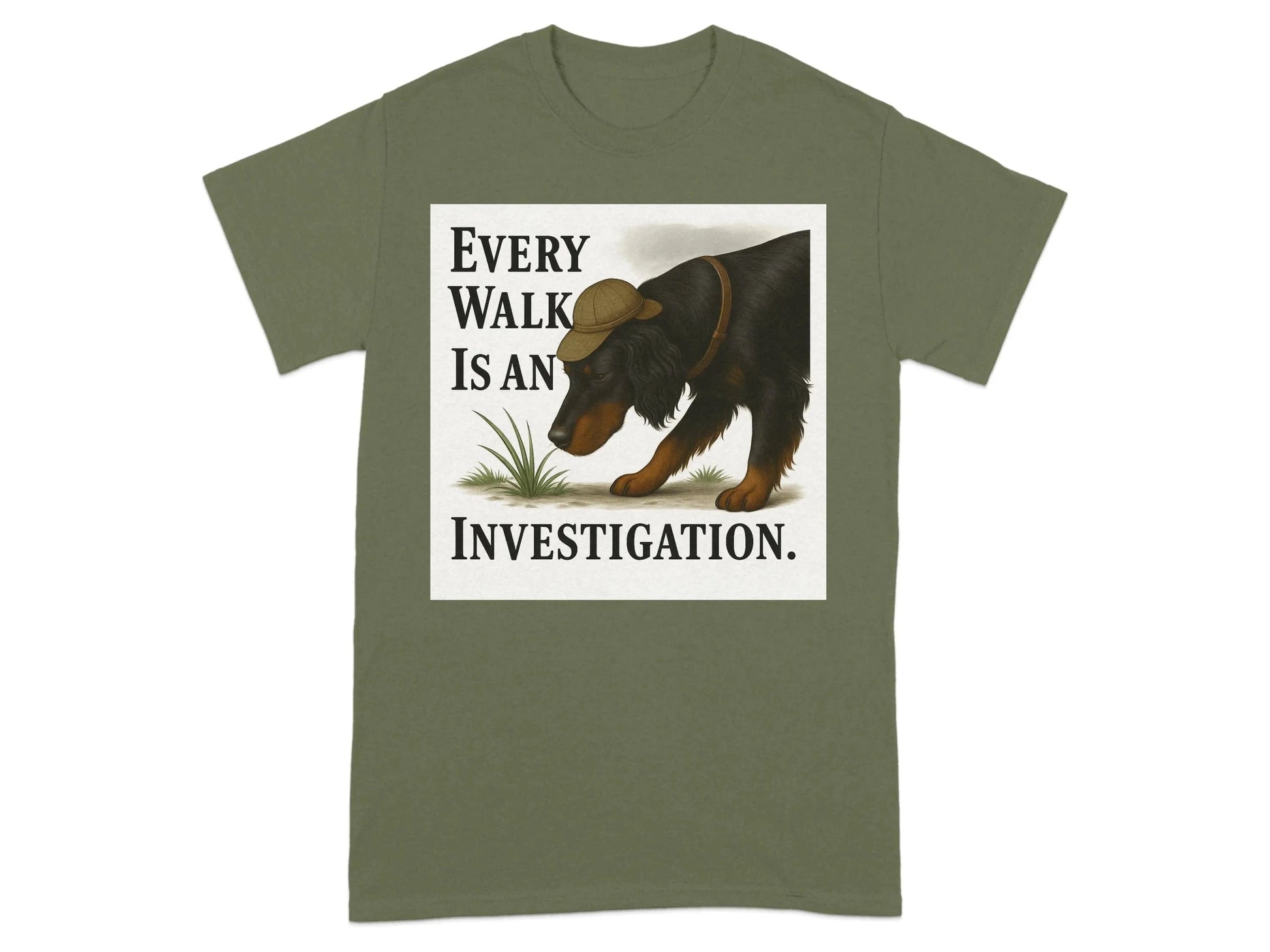 Every Walk Is An Investigation Gordon Setter T-Shirts T-shirt