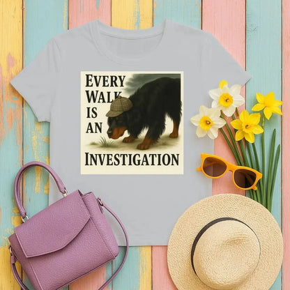 Every Walk is an Investigation Gordon Setter T-Shirt Gravel T-shirt