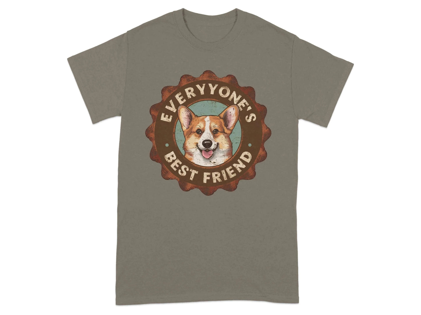 Everyone's Best Friend Corgi Design T-Shirts Brownsavana T-shirt
