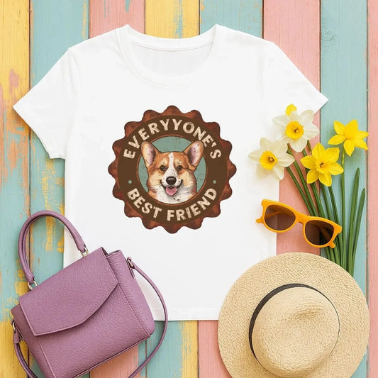 Everyone's Best Friend Corgi Design T-Shirts T-shirt