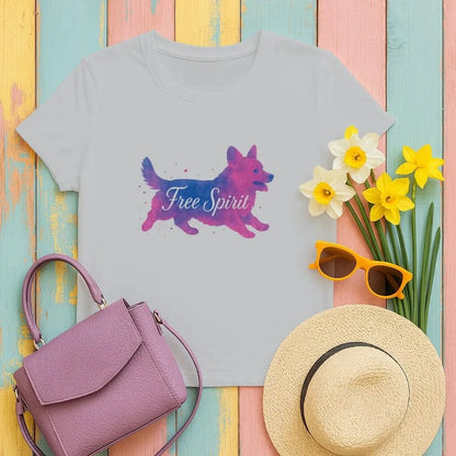 Free Spirit Corgi T-Shirts Gravel T-shirt