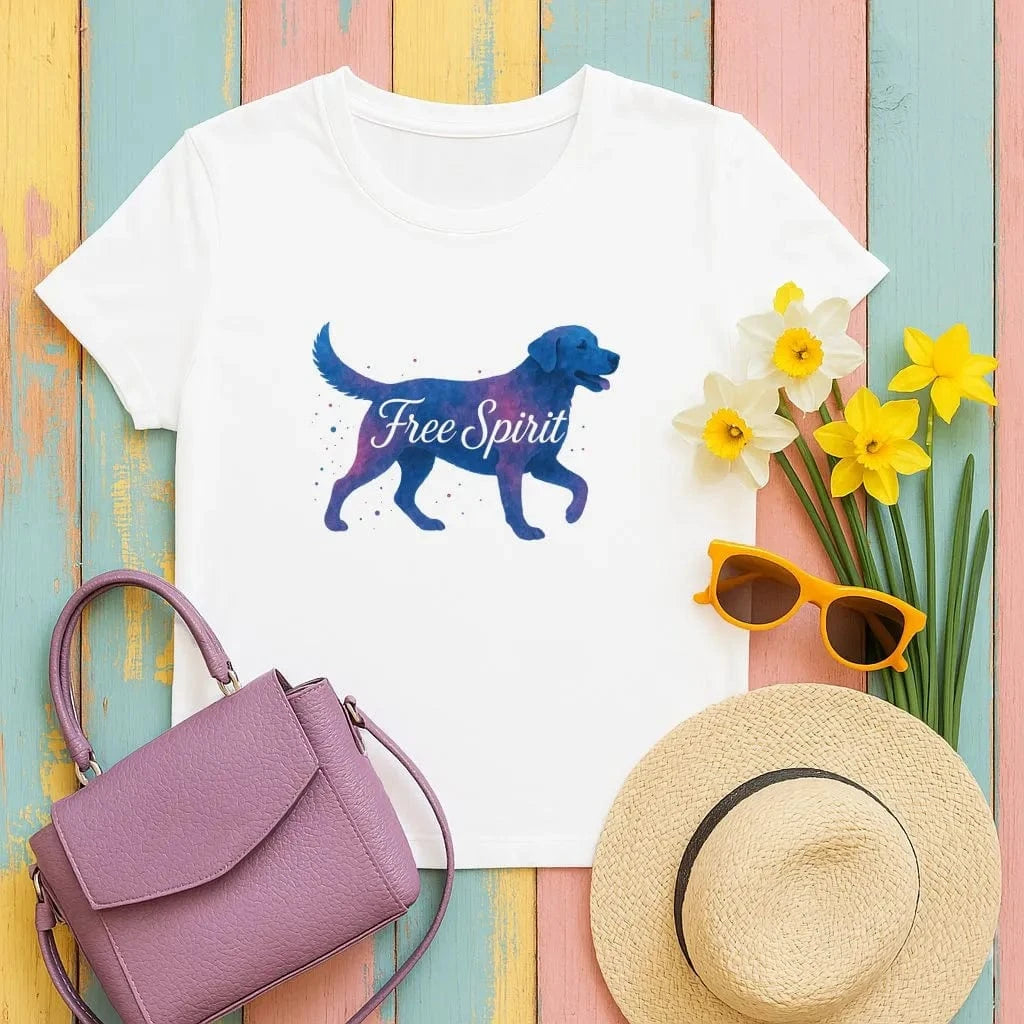 Free Spirit Labrador T-Shirts White T-shirt