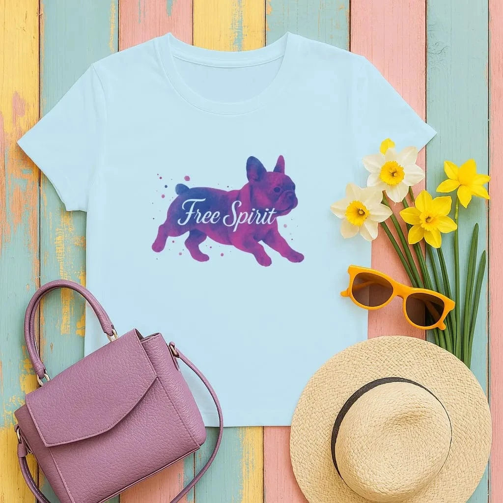 French Bulldog Free Spirit T-Shirts Sky T-shirt