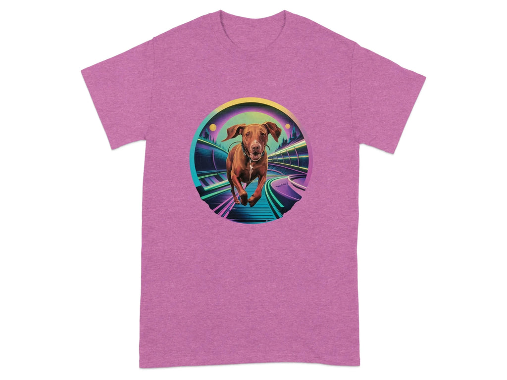 Futuristic Vizsla T-Shirts Heather Radiant Orchid T-shirt