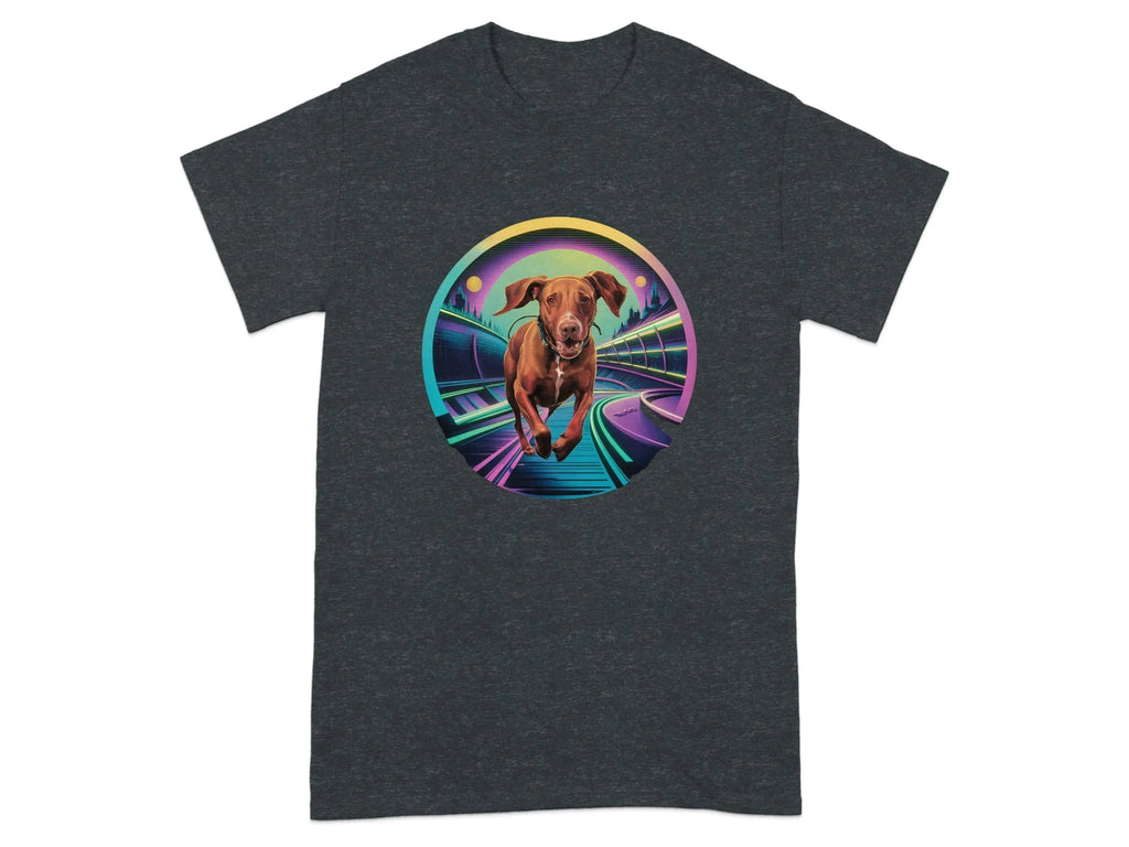 Futuristic Vizsla T-Shirts Dark Heather Grey T-shirt