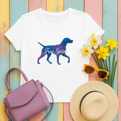 German Shorthaired Pointer Free Spirit T-Shirts White T-shirt