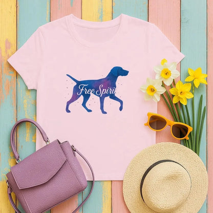 German Shorthaired Pointer Free Spirit T-Shirts Light Pink T-shirt