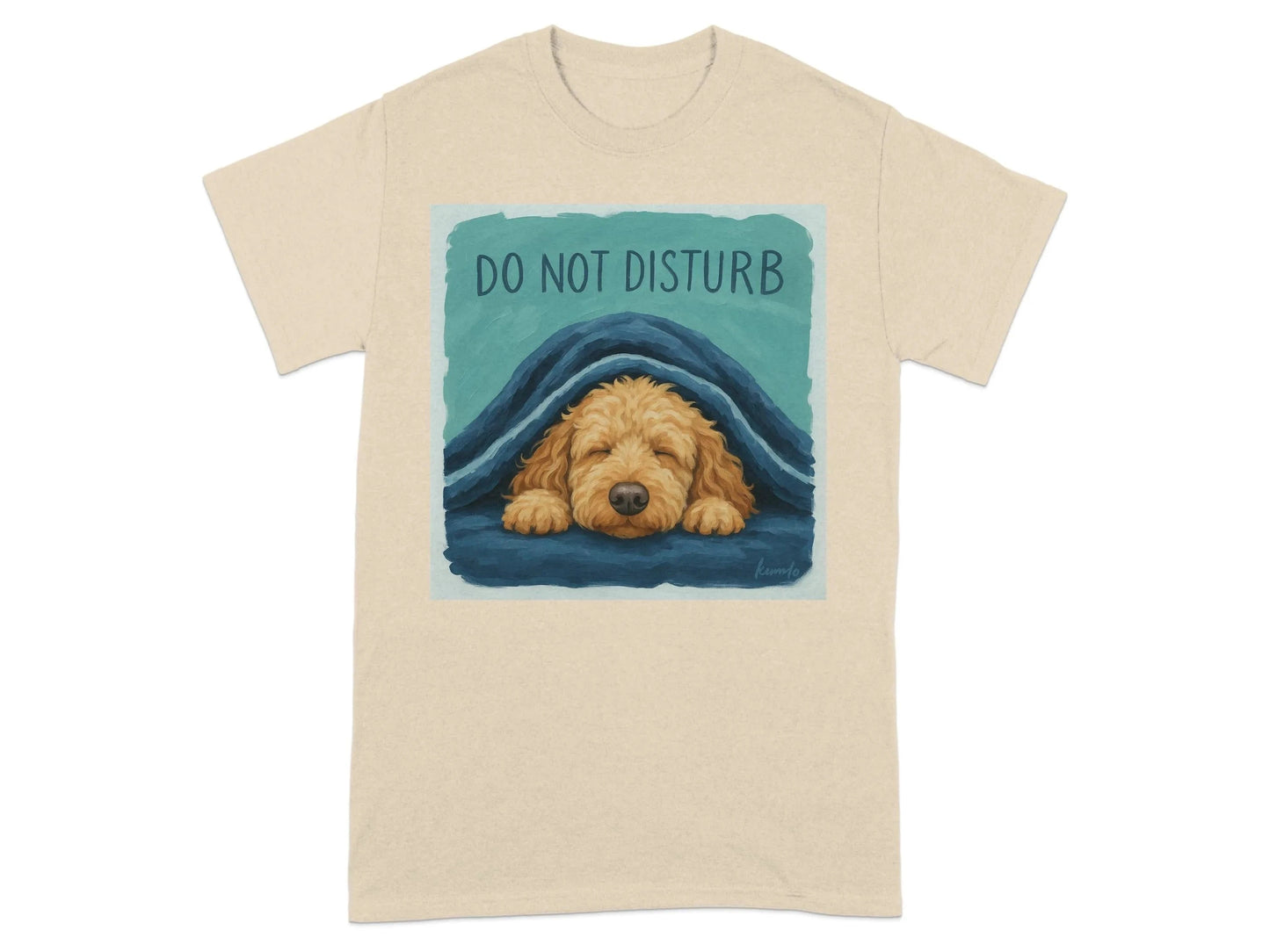 Golden Doodle Under Blanket Do Not Disturb T-Shirt T-shirt