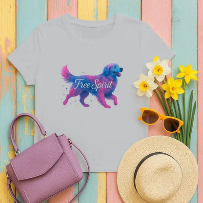 Golden Retriever Free Spirit T-Shirts Gravel T-shirt