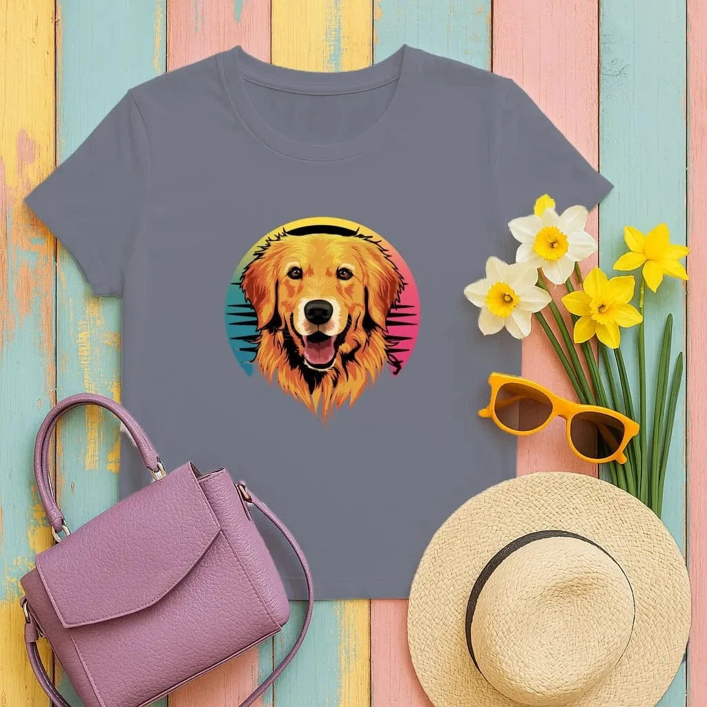 Golden Retriever Neon T-Shirts T-shirt