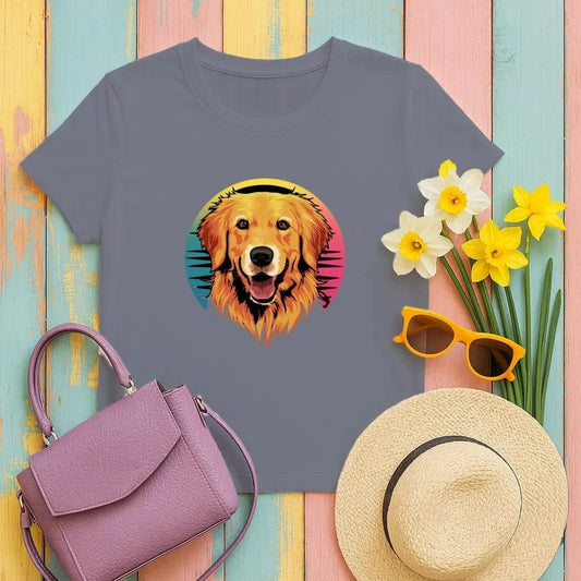 Golden Retriever Neon T-Shirts T-shirt