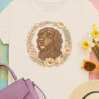Gordon Setter Floral Wreath T-Shirts Sand T-shirt