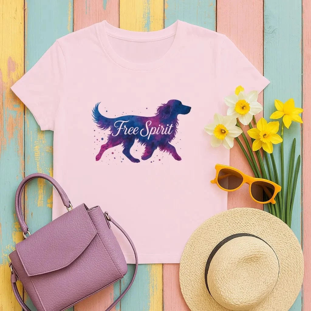 Gordon Setter Free Spirit T-Shirts Light Pink T-shirt