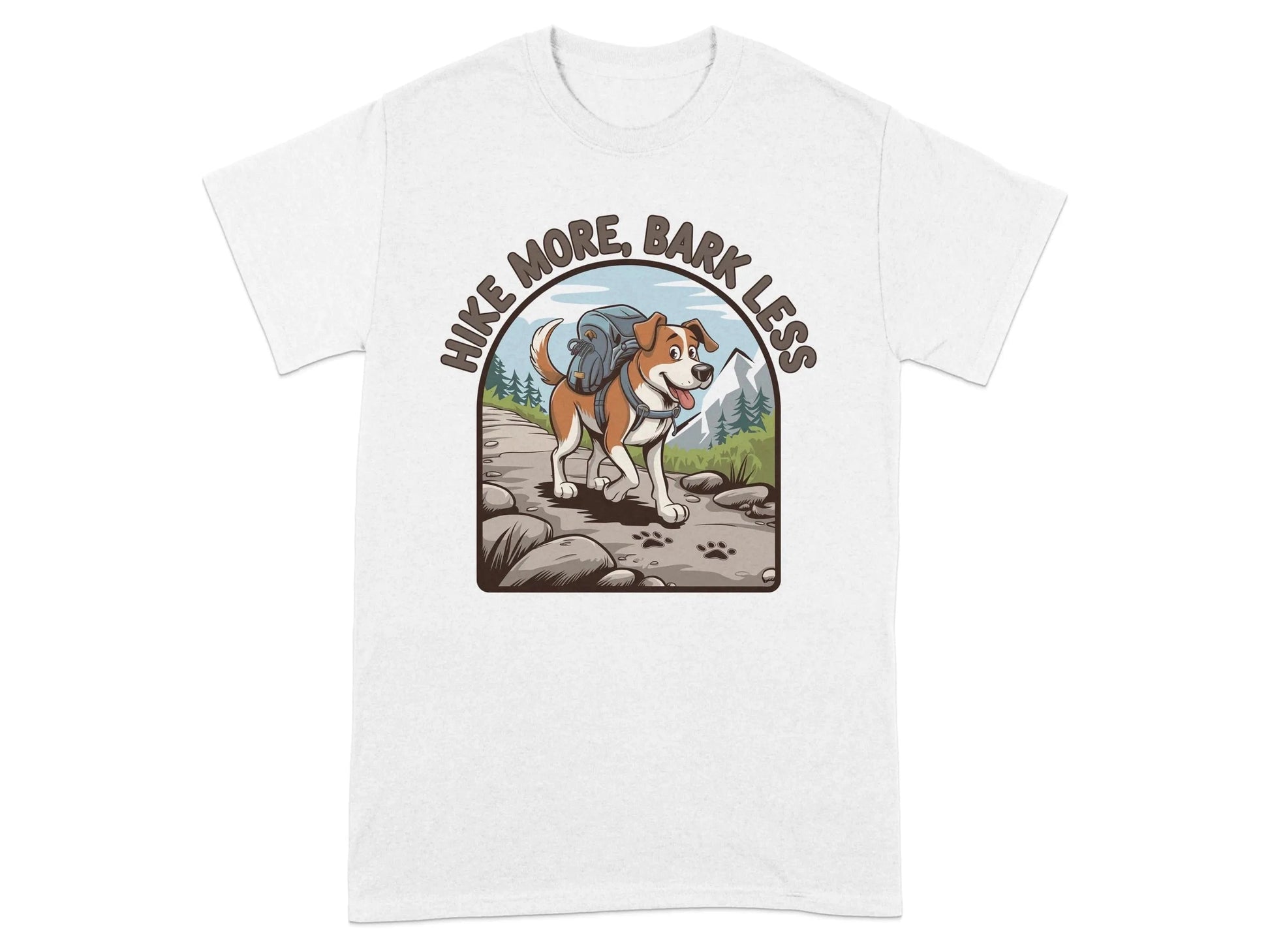Hike More Bark Less Outdoor Adventure T-Shirts White T-shirt