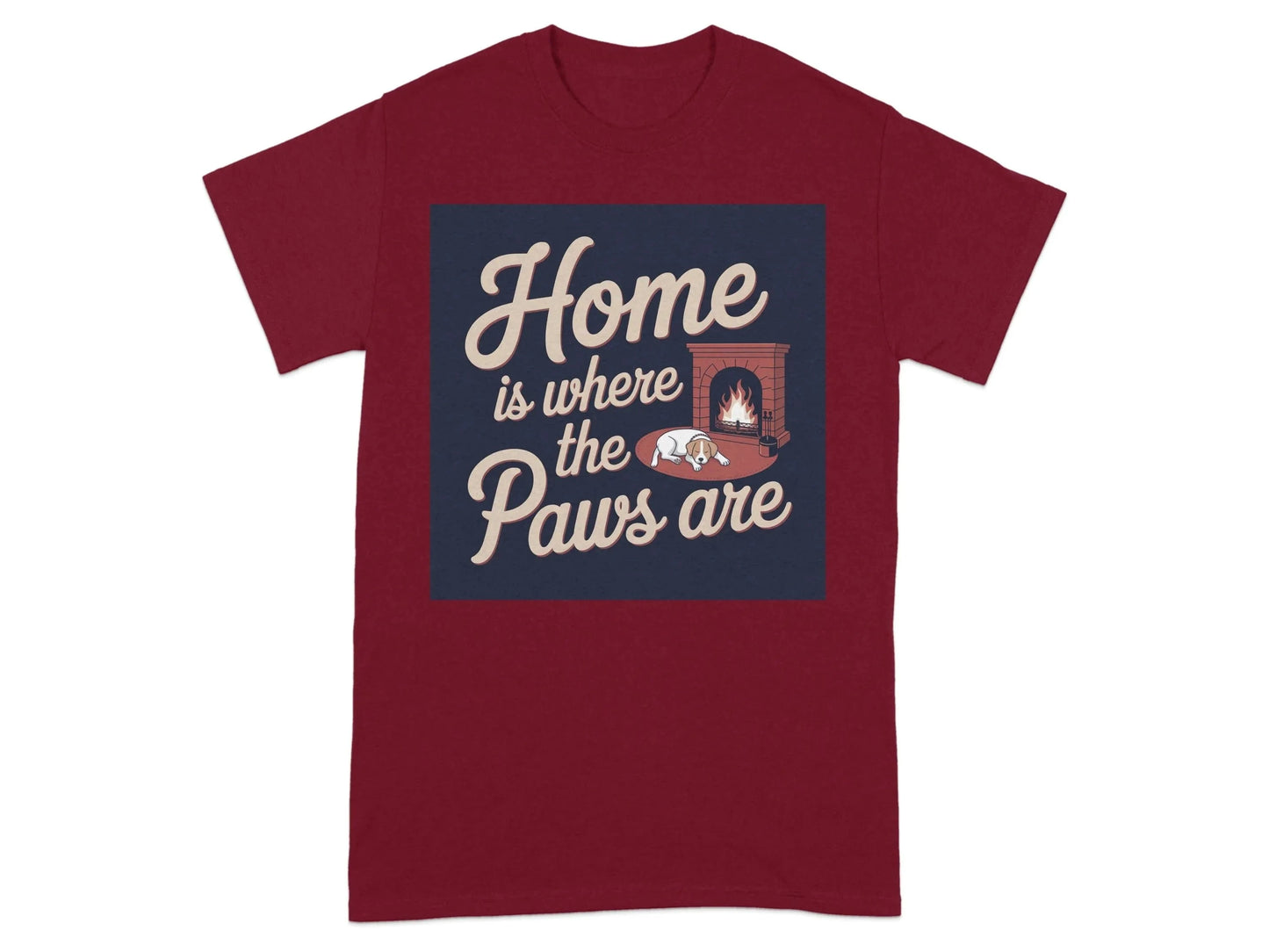 Home is Where the Paws Are T-Shirts Cardinal Red T-shirt