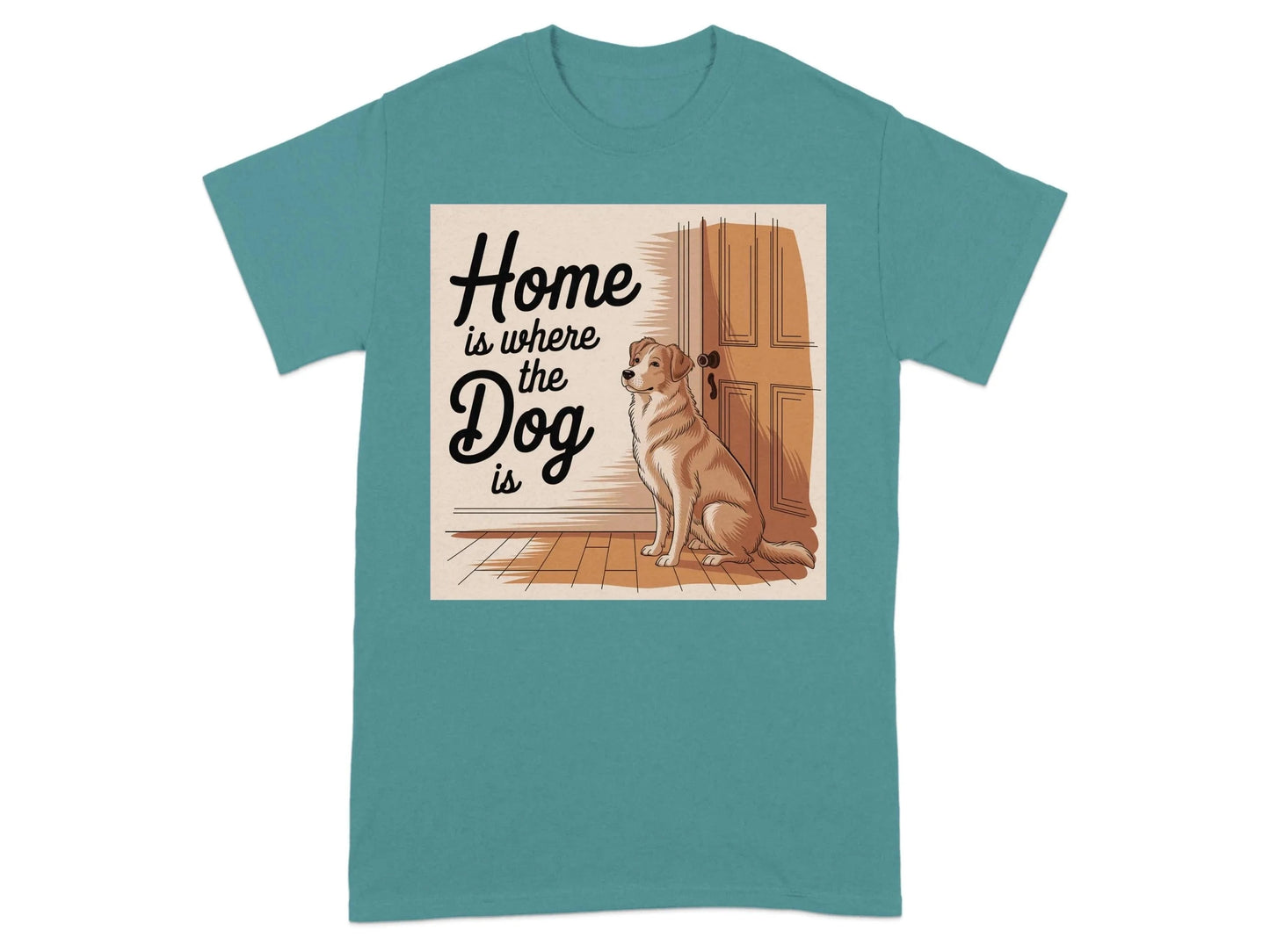 Home is where the Dog is Design T-Shirts Antique Jade Dome T-shirt