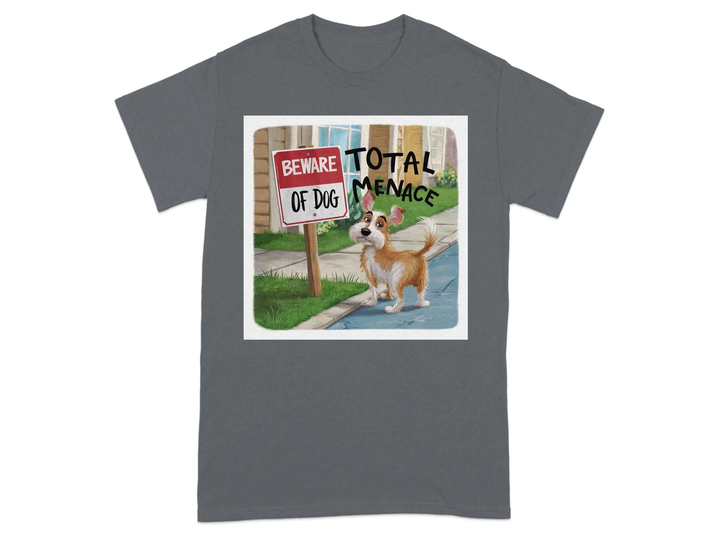 Humorous Beware of Dog Total Menace T-Shirts