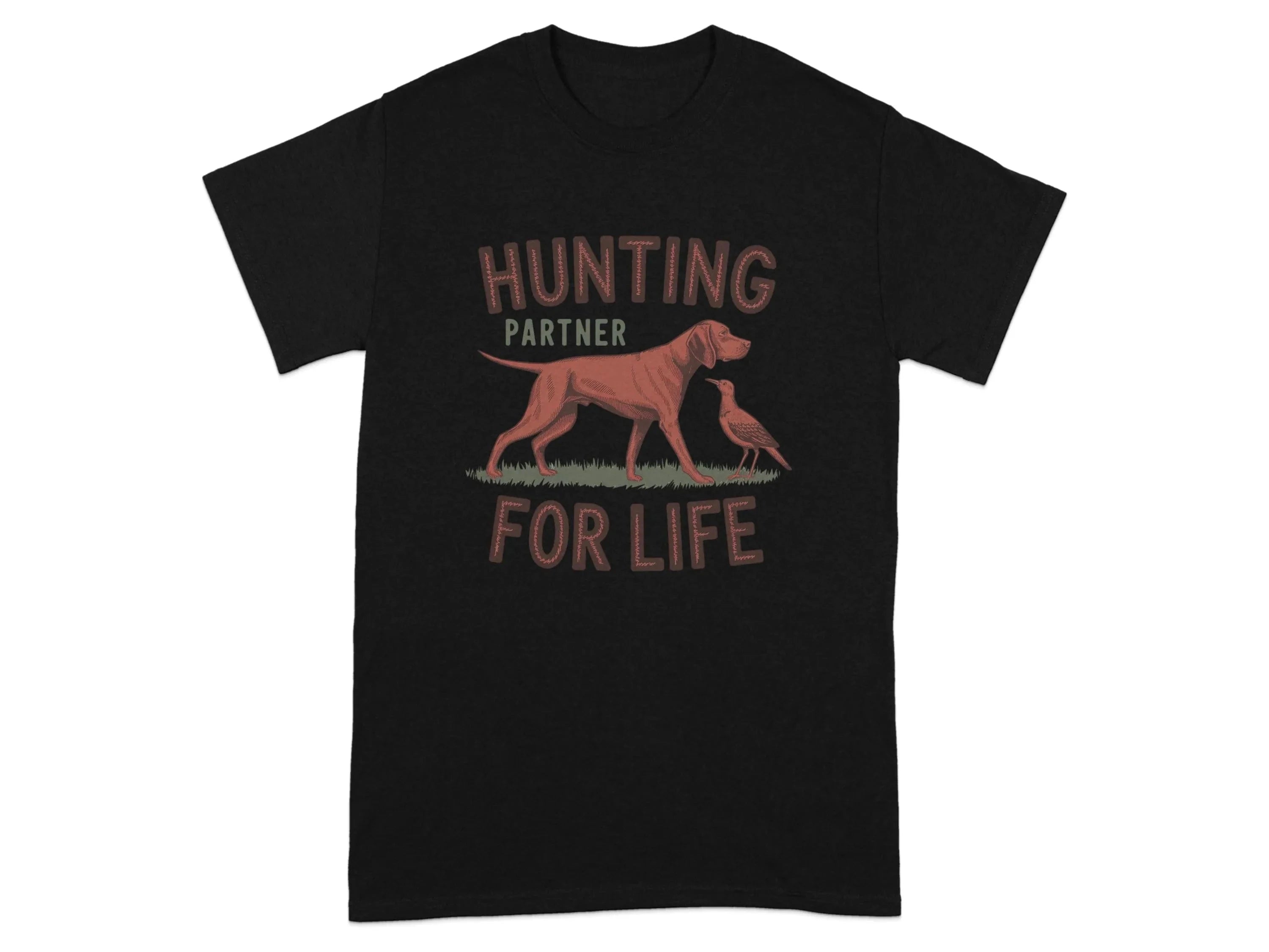 Hunting Partner For Life Vizsla T-Shirts Black T-shirt
