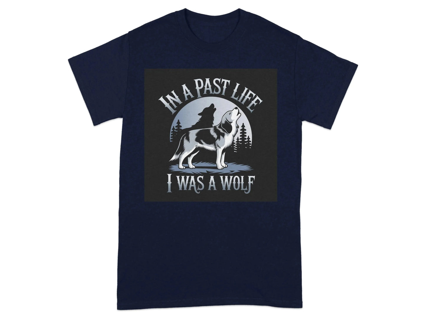 In a Past Life I Was a Wolf Beagle T-Shirts Navy Blue T-shirt
