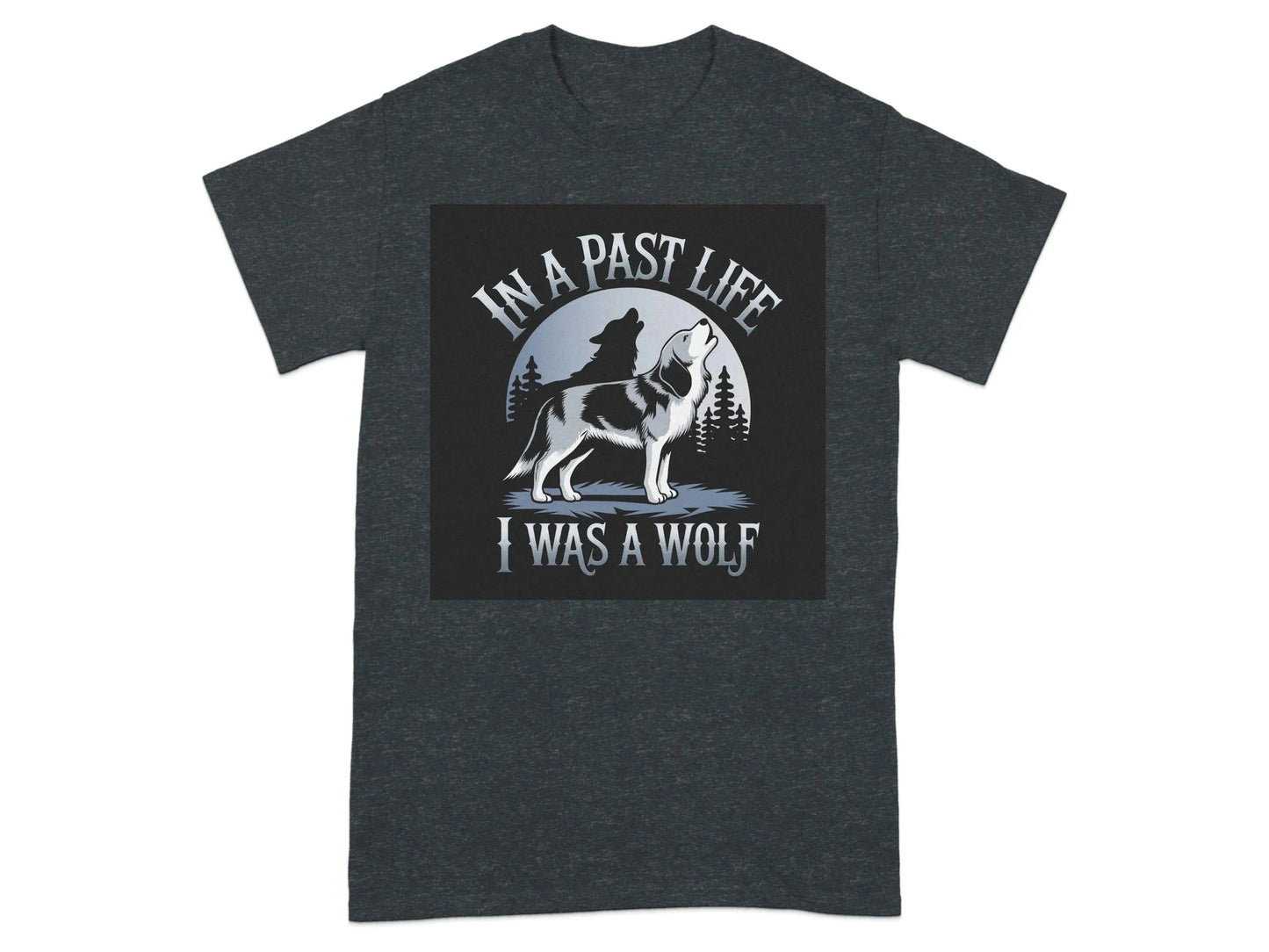 In a Past Life I Was a Wolf Beagle T-Shirts Dark Heather Grey T-shirt