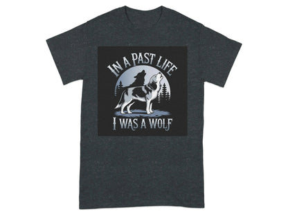 In a Past Life I Was a Wolf Beagle T-Shirts Dark Heather Grey T-shirt