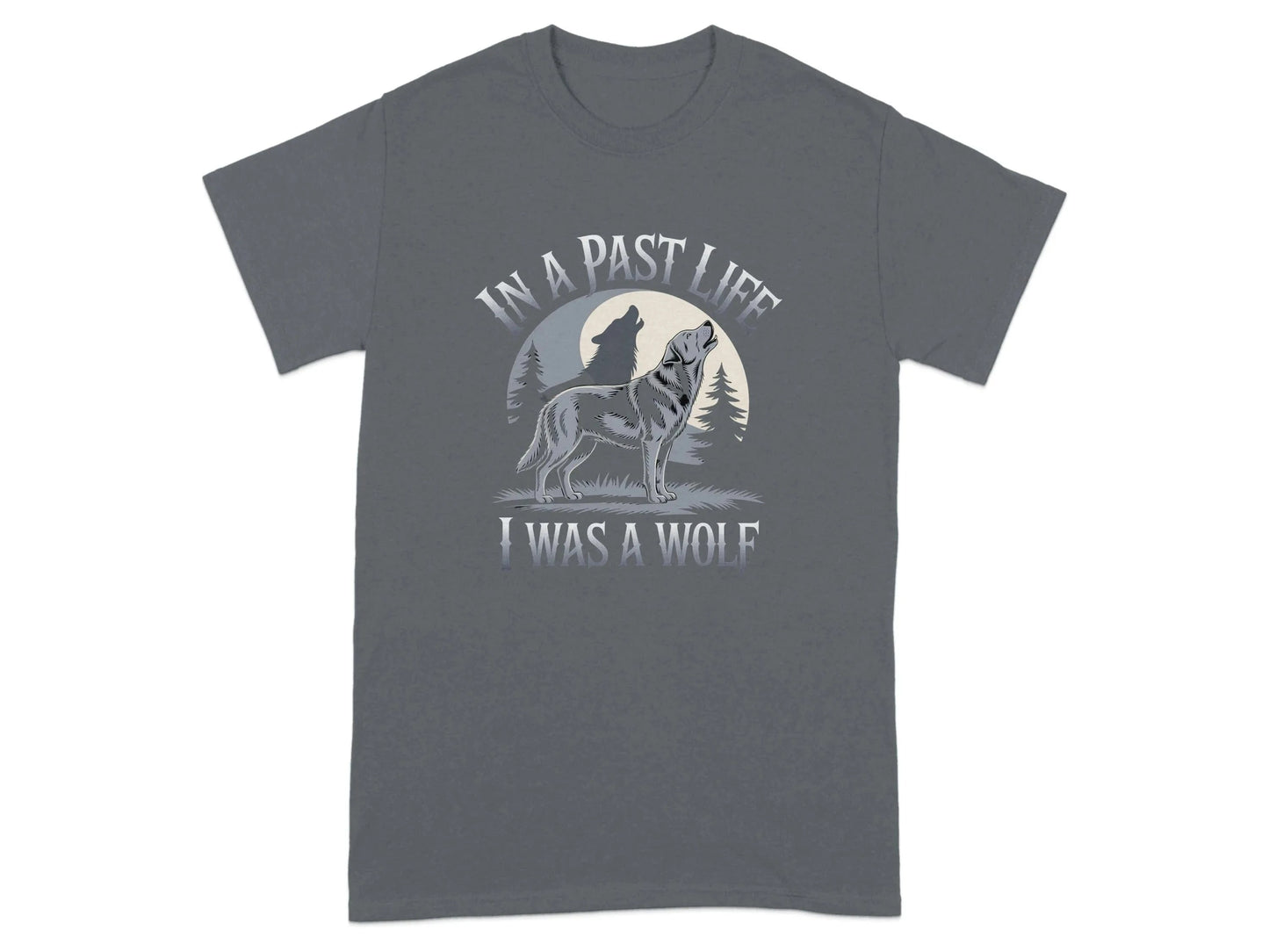 In a Past Life I Was a Wolf Yellow Lab T-Shirts Charcoal T-shirt