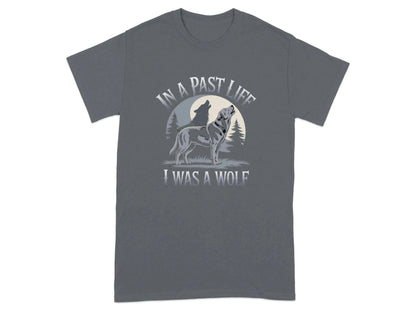 In a Past Life I Was a Wolf Yellow Lab T-Shirts Charcoal T-shirt