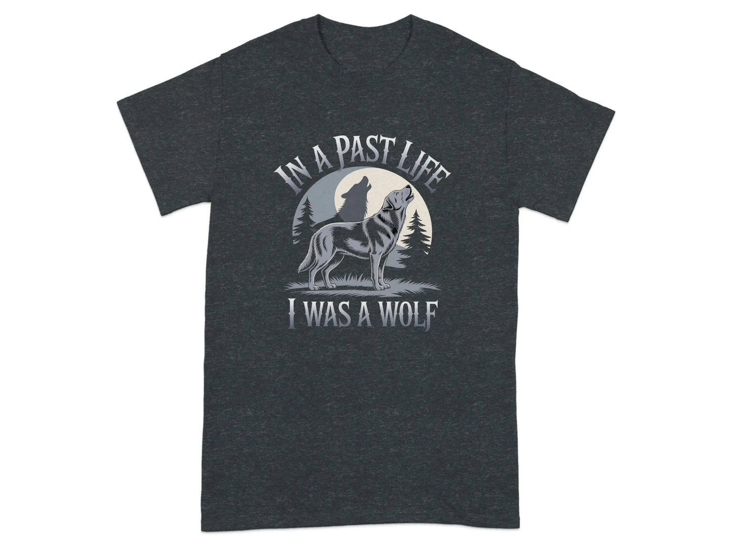 In a Past Life I Was a Wolf Yellow Lab T-Shirts Dark Heather Grey T-shirt