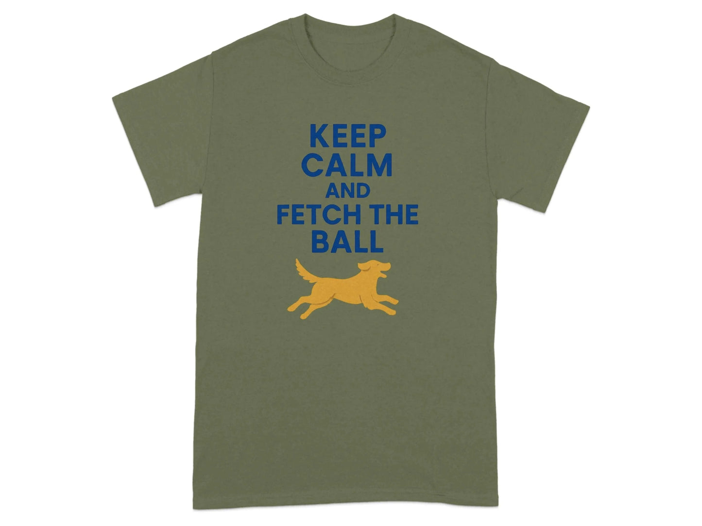 Keep Calm And Fetch The Ball Yellow Lab T-Shirts T-shirt