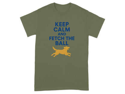 Keep Calm And Fetch The Ball Yellow Lab T-Shirts T-shirt