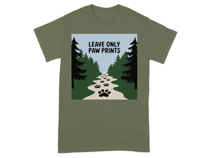 Leave Only Paw Prints Adventure T-Shirts T-shirt
