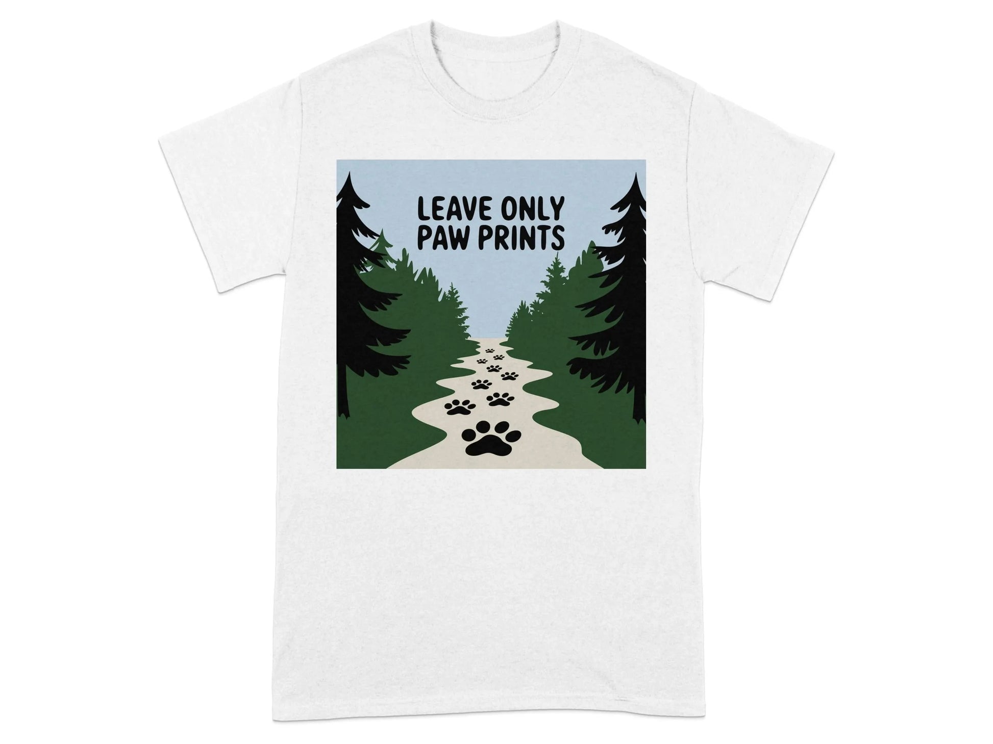 Leave Only Paw Prints Adventure T-Shirts White T-shirt