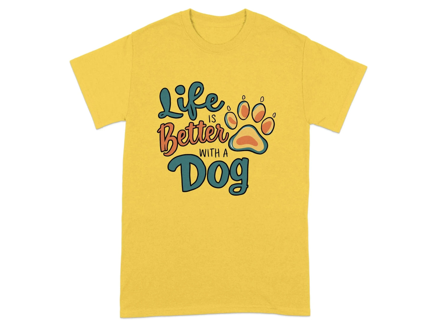 Life is Better with a Dog Printed T-Shirts Daisy T-shirt