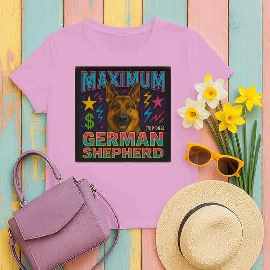 Maximum German Shepherd T-Shirts Heather Radiant Orchid T-shirt