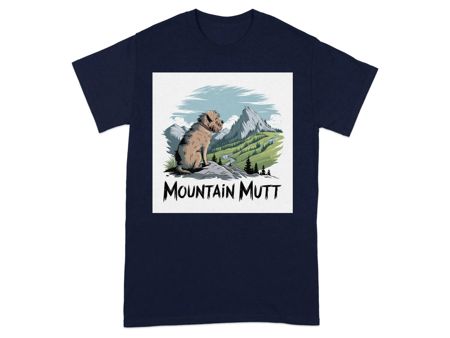 Mountain Mutt Scenic Adventure T-Shirts Navy Blue T-shirt